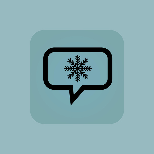 Pale blue winter message icon - Vector, Image