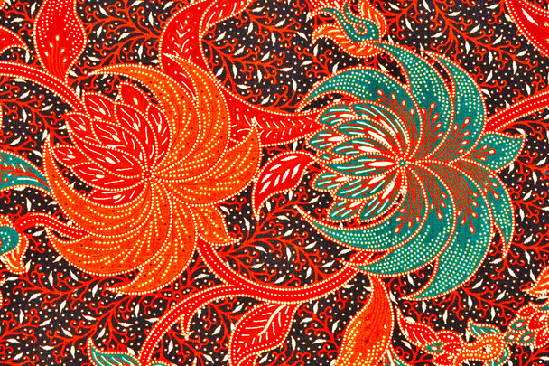 Krásné umění malajské a indonéské batika vzor - Fotografie, Obrázek