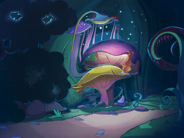 Colorful big magic mushrooms. - Photo, Image