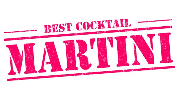 Timbre cocktail Martini
 - Vecteur, image