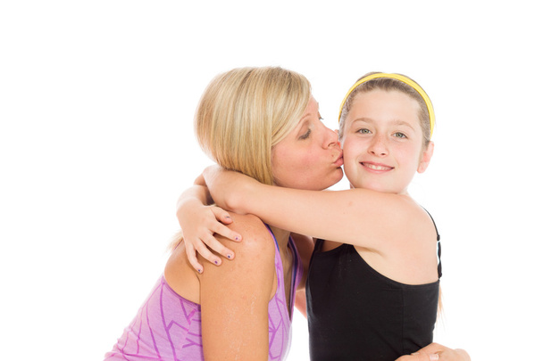Happy mother and daughter kissing - Photo, Image