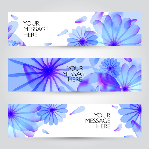 Vector floral and plant  banners set.  - Vector, Image