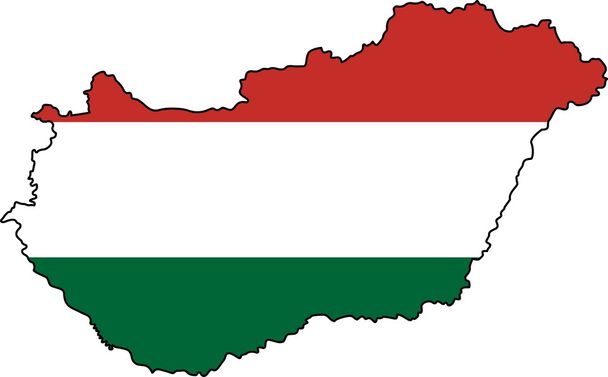 Unkarin kartta - Valokuva, kuva