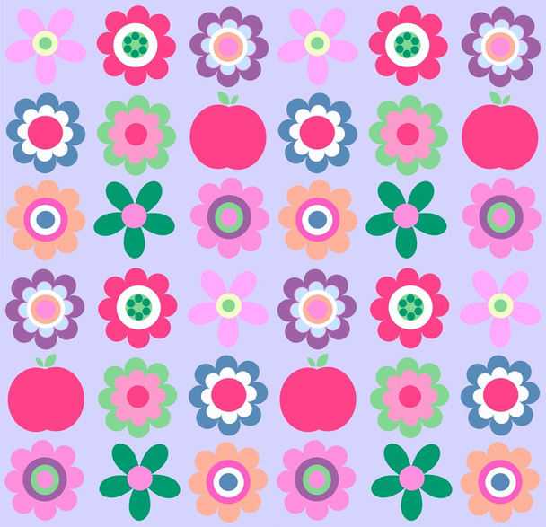 シームレスな花のパターン - ベクター画像