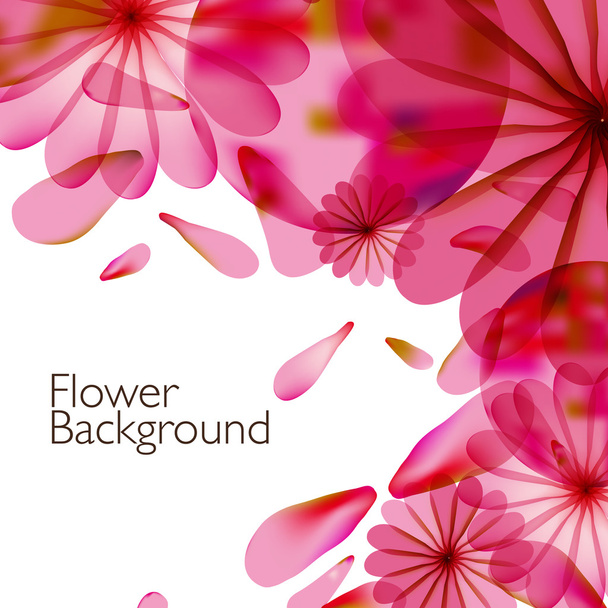 Abstract colorful background with flowers. - Vector, Image