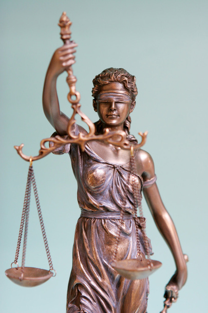 Крупним планом подання статуя правосуддя - Фото, зображення