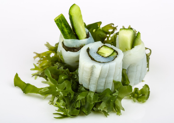 Cold Squid sashimi with cucumber - Photo, Image