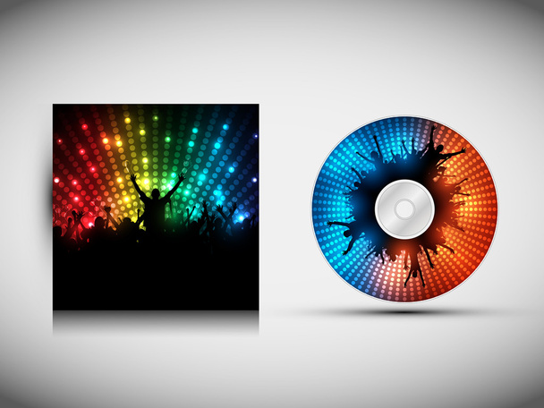 cd カバー デザイン テンプレート - パーティーです。ベクトル イラスト - ベクター画像