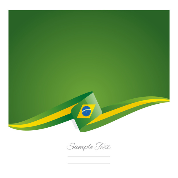 Nové abstraktní brazilská vlajka stuha - Vektor, obrázek