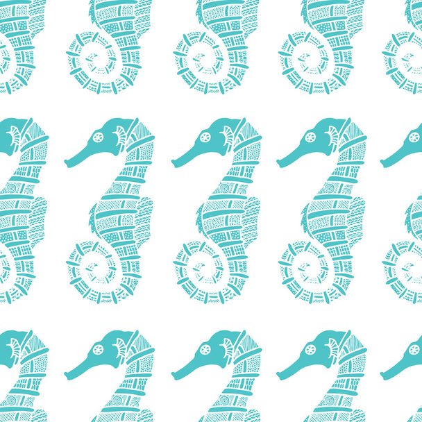 Seamless pattern of seahorses - Vektor, kép