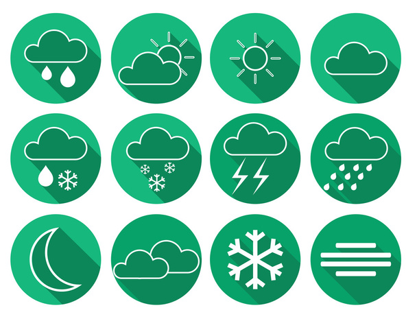 weather icons - Vector, Image