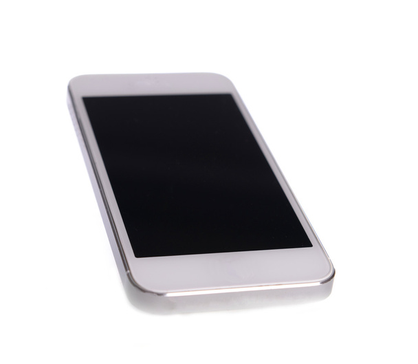 Modern érintőképernyős mobiltelefon elszigetelt fehér - Fotó, kép