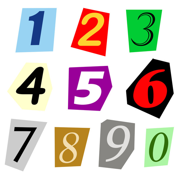 cut out number set - Photo, Image