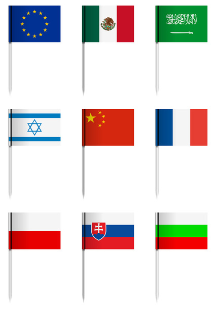 National flag set - Διάνυσμα, εικόνα