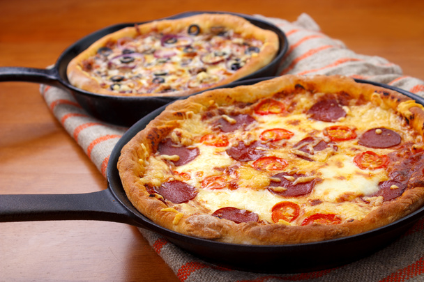 Skillet pan pizzas - Photo, Image