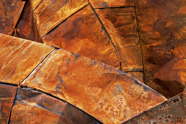 Hojas de techo de acero oxidado
 - Foto, imagen