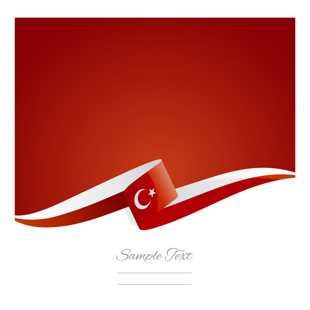 Nový abstraktní Turecko vlajky stuha - Vektor, obrázek