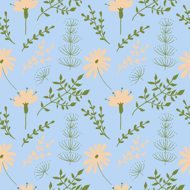 Romantic floral pattern - Vector, Imagen