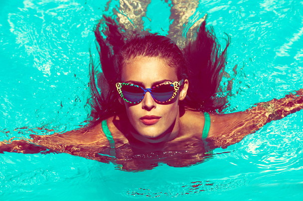 woman in pool - Photo, image