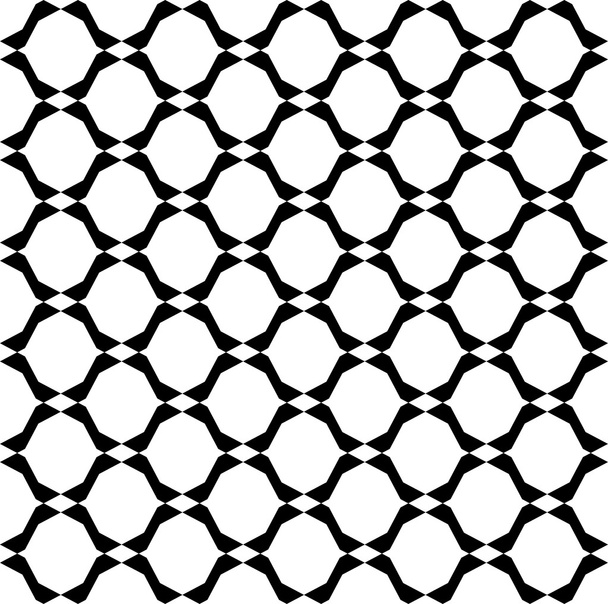 黒と白の幾何学的なシームレス パターン、抽象的な背景. - ベクター画像
