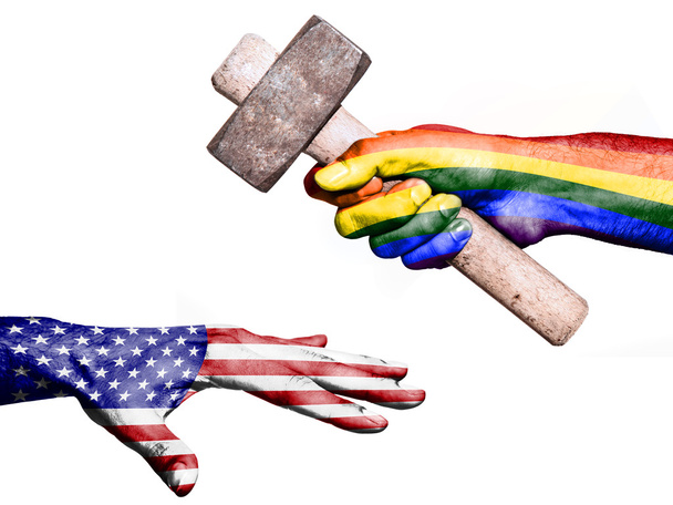 La paix frappe les États-Unis avec un marteau lourd
 - Photo, image