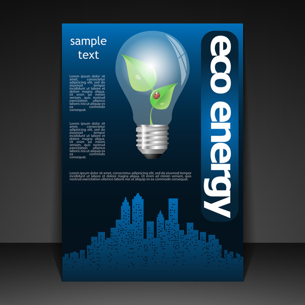 Еко енергії - Дизайн Flyer - Вектор, зображення