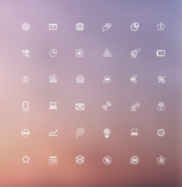 modern thin line icons for web and mobile - Vector, Image