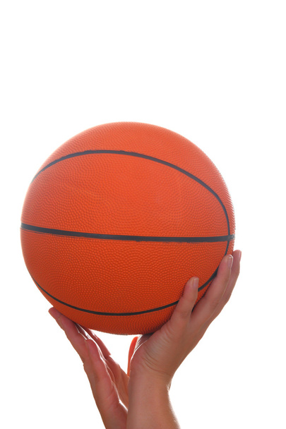 Hand and basketball ball - 写真・画像
