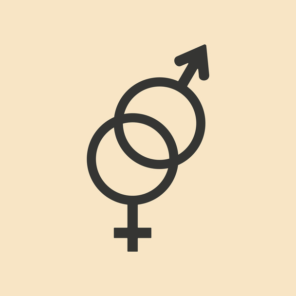 Плоская с теневой иконкой и сексуальными знаками мобильного приложения
 - Вектор,изображение
