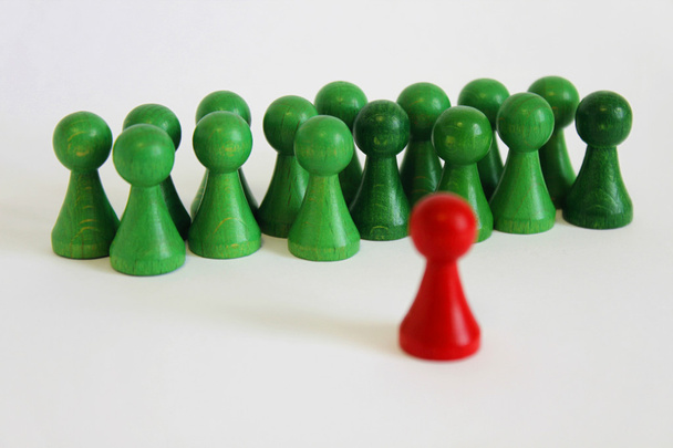 Spiel Figur Spielfigur figuur spelspel rood groen - Foto, afbeelding