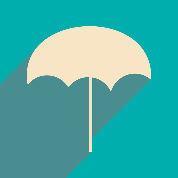 Piso con icono de sombra y paraguas de playa applacation móvil
 - Vector, imagen
