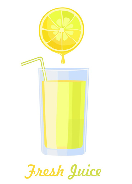 citronsaftχυμό λεμονιού.  - Διάνυσμα, εικόνα