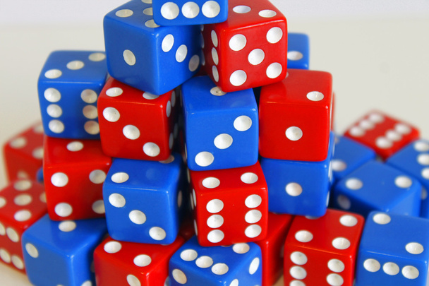 Wuerfel Spiel hry kostky hnít blau číslo - Fotografie, Obrázek