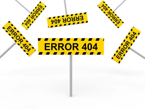 3d error 404 signs - Photo, Image