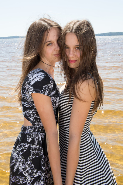 Two young girl, sisters - Photo, Image