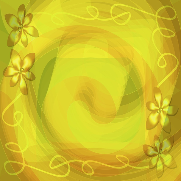 Carrelage avec des motifs de fleurs jaunes transparentes
 - Photo, image