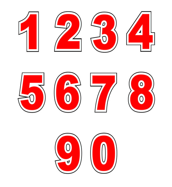 Baseball Shirt Numbers - Vector, Imagen