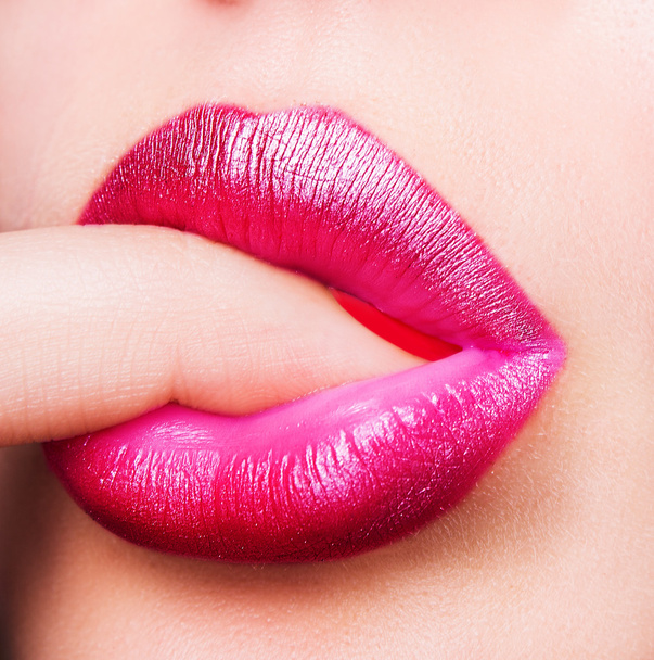 lips. Macro beauty shot. - Фото, изображение