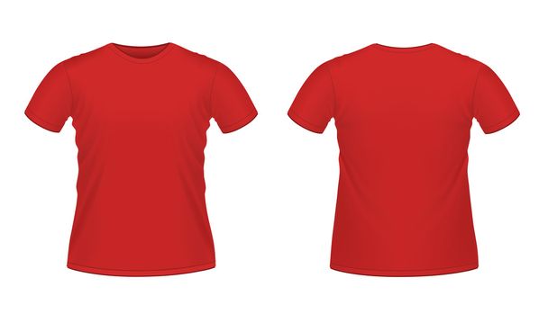 Red men's T-shirt - Vector, Image