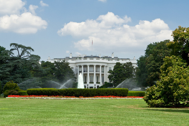 Beyaz Saray south lawn ile çeşme washington dc - Fotoğraf, Görsel