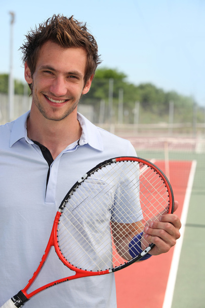 Tennis player with racket - Photo, Image