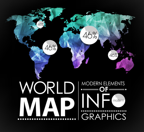 World map card - Vecteur, image