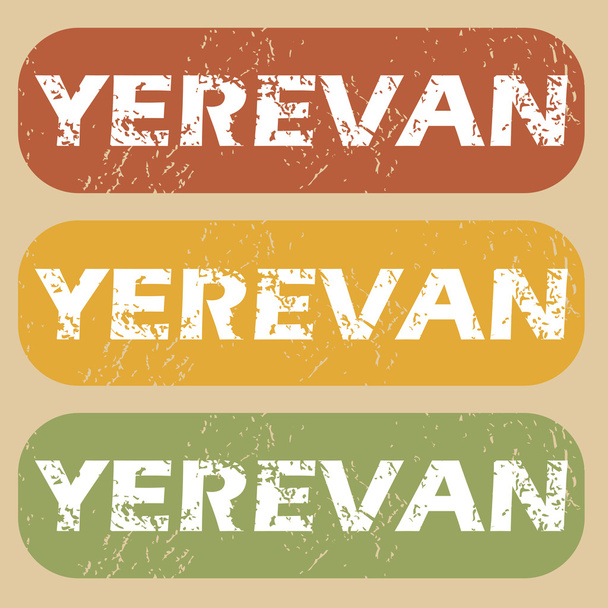 Vintage Yerevan stamp set - Vektor, kép
