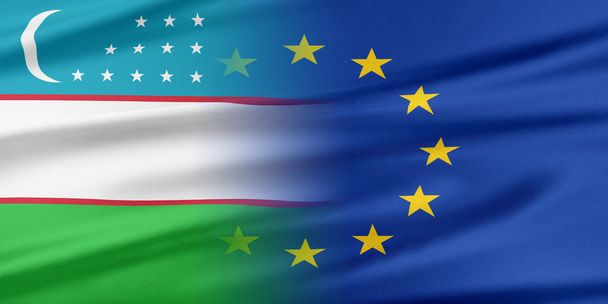 Európai Unió és Üzbegisztán.  - Fotó, kép