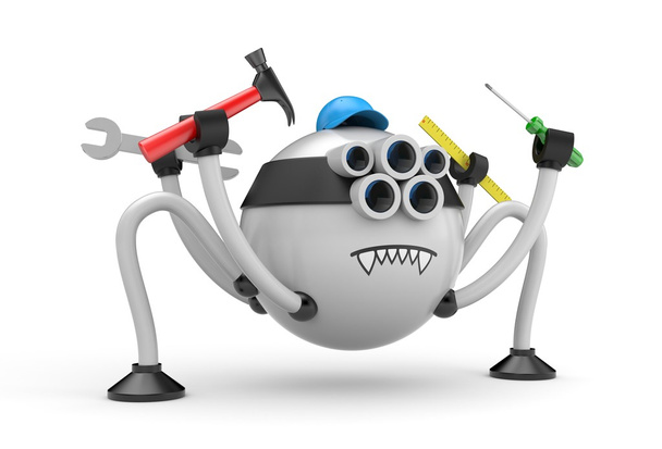 Cartoon character robot spider - Foto, Imagen