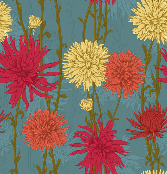 Floral seamless bacground - Vector, afbeelding