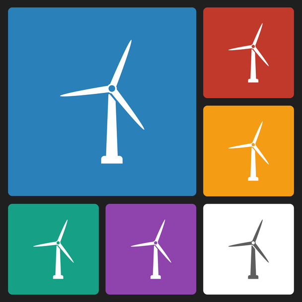 wind turbine icon - Vector, Image
