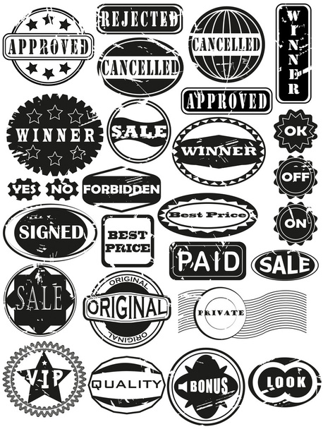Rubber stamps - Vector, Image