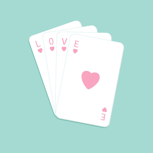Pokerspielkartenstapel - Vektor, Bild