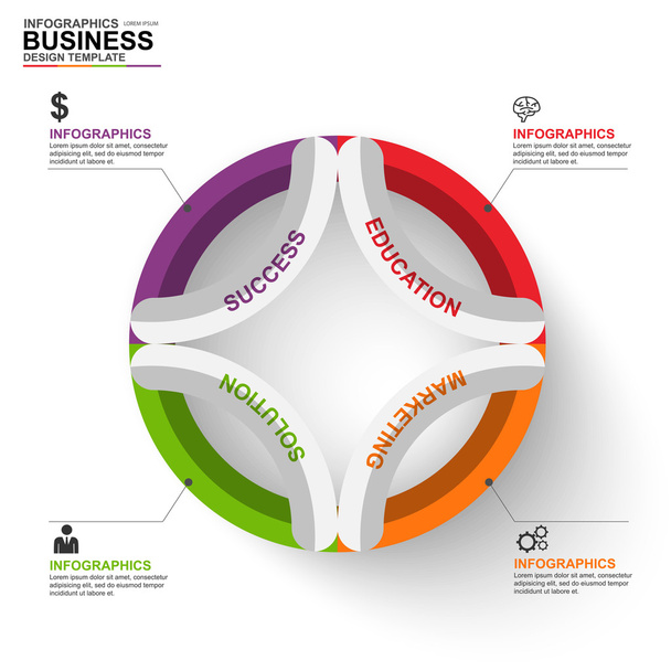 Abstract 3D digital business diagram Infographic - Vector, Image